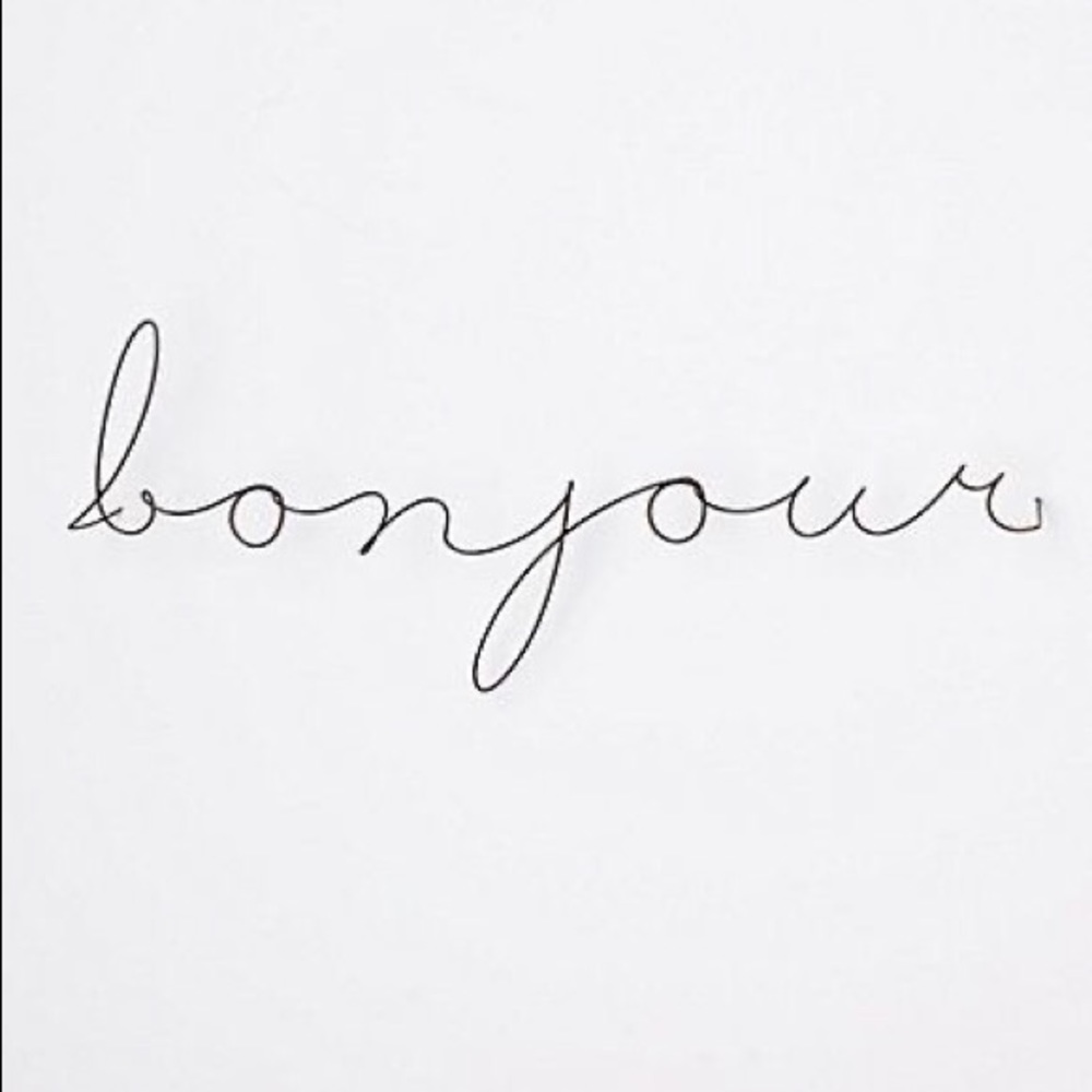 ISO Anthropologie “Bonjour” Wire Word Art